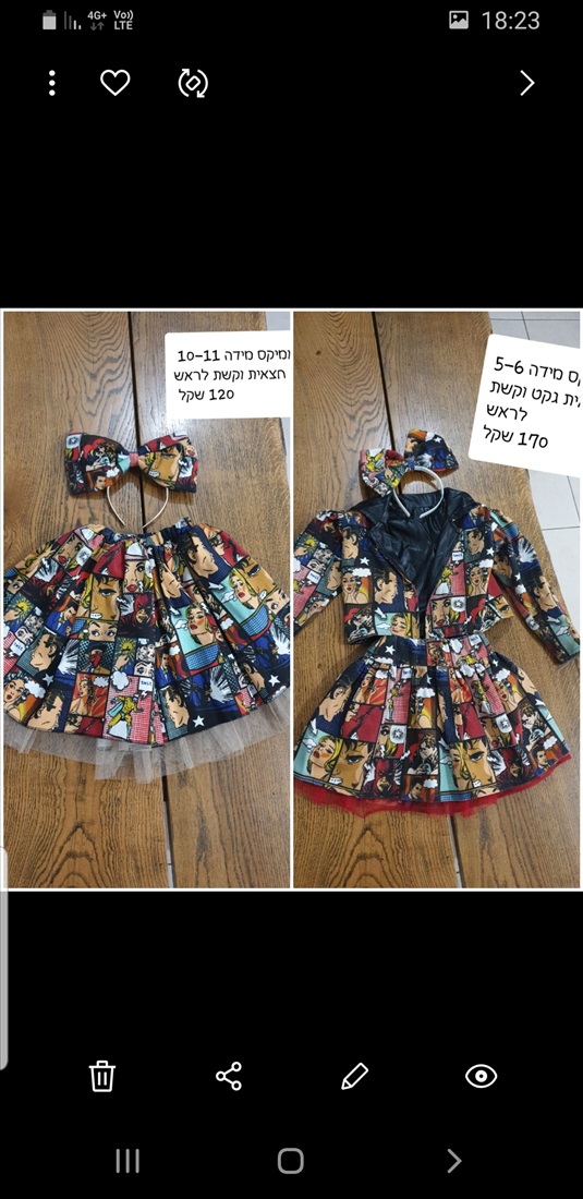 תמונה 7 ,תחפושות  בתפירה אישית למכירה באשדוד פורים  תחפושות
