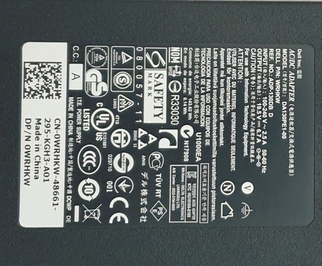 תמונה 2 ,מטען למחשב נייד:  DELL DA130PE למכירה בהרצליה מחשבים וציוד נלווה  מחשב נייד