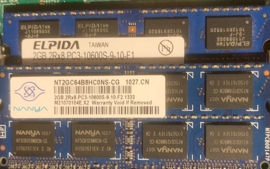 תמונה 1 ,זיכרון  למחשב נייד RAM 2GB x 2 למכירה בכפר סבא מחשבים וציוד נלווה  כרטיס זכרון