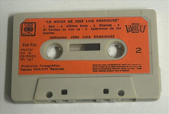 תמונה 5 ,קלטת טייפ Jose Luis Rodriguez למכירה בנתניה מוסיקה וסרטים  קלטות 
