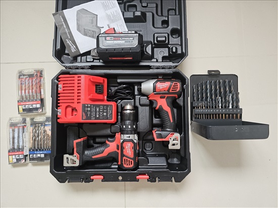 תמונה 1 ,סט אימפקט + מקדחה Milwaukee  למכירה בנהריה כלי עבודה  כלי עבודה