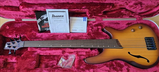 תמונה 2 ,איבנז Ibanez פרטלס + קייס קשיח למכירה ברמת גן כלי נגינה  גיטרה בס