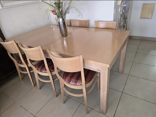 תמונה 2 ,שולחן פינת אוכל נפתח + 6 כסאות למכירה באלעד ריהוט  שולחנות