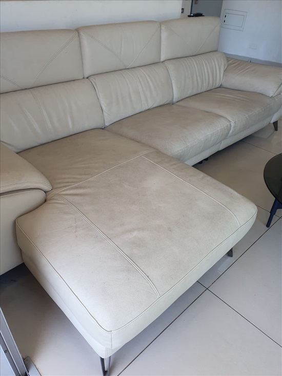 תמונה 1 ,ספת ריש עור אמיתי למכירה בירושלים ריהוט  ספות