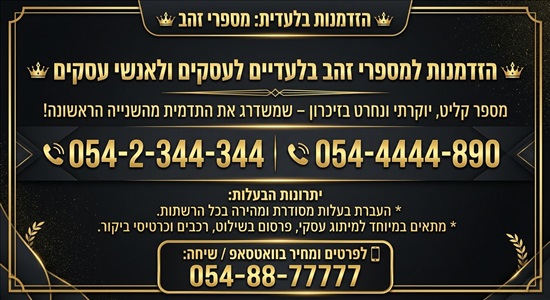 תמונה 1 ,1 למכירה בירושלים סלולרי  מספרי זהב