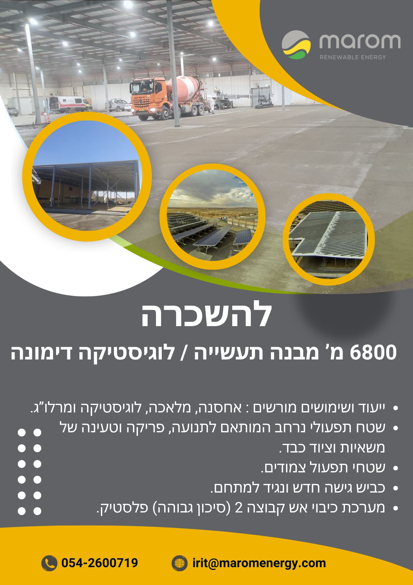 תמונה 4, מבני תעשיה להשכרה, דימונה בדימונה