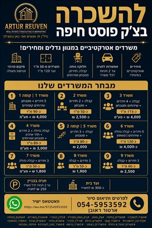משרדים השכרה בחיפה  