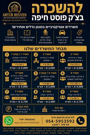 משרדים להשכרה, , חיפה  