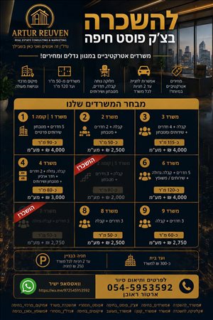 משרדים להשכרה, , חיפה  
