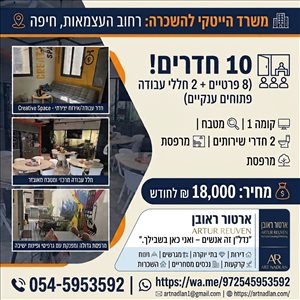 משרדים השכרה בחיפה דרך העצמאות 