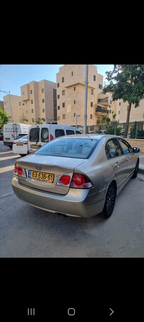 תמונה 5 ,הונדה סיוויק יד 3 2007 238 ק"מ