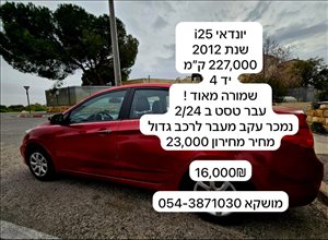 יונדאי i25 2012 יד  4 