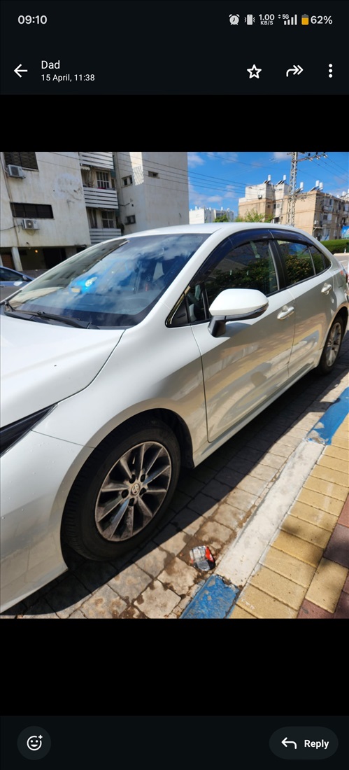 תמונה 4 ,טויוטה קורולה יד 1 2020 62000 ק"מ