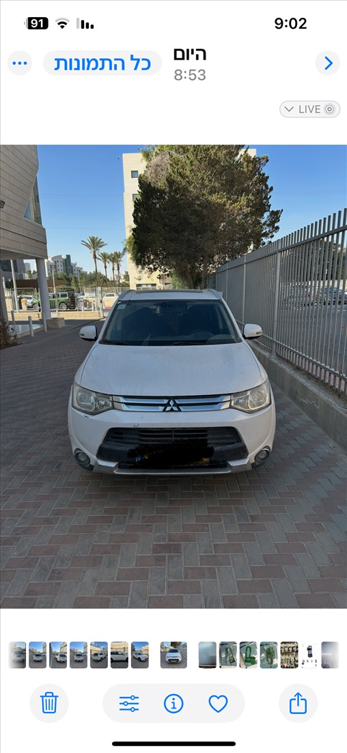 תמונה 1 ,מיצובישי אאוטלנדר יד 3 2014 283000 ק"מ