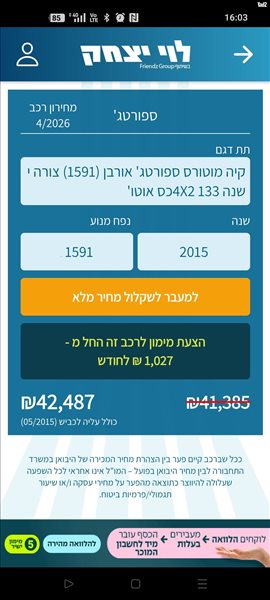 קיה ספורטאז` 2015 יד 4 <br>      