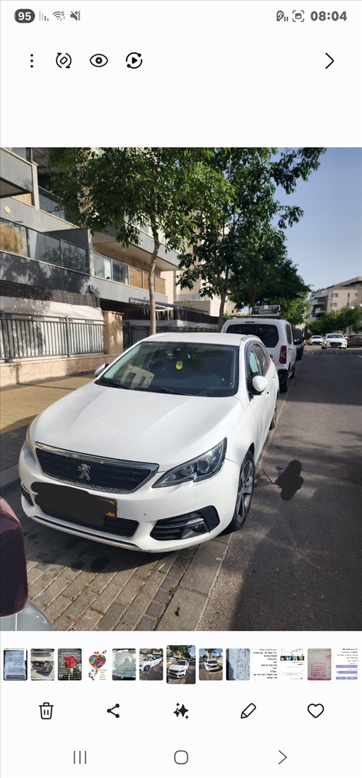 תמונה 4 ,פיג'ו
 308 יד 3 2018 190 ק"מ