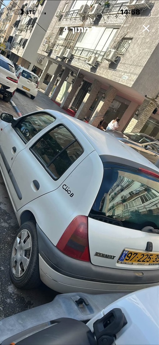 תמונה 3 ,רנו קליאו B יד 3 2002 109000 ק"מ