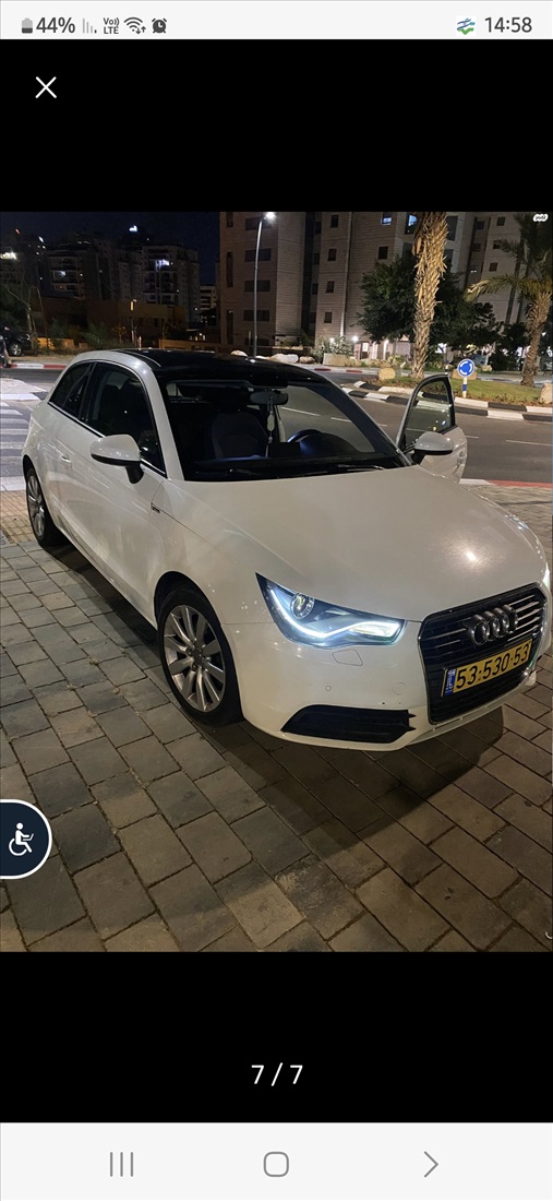 תמונה 2 ,אאודי A1 יד 3 2014 102000 ק"מ
