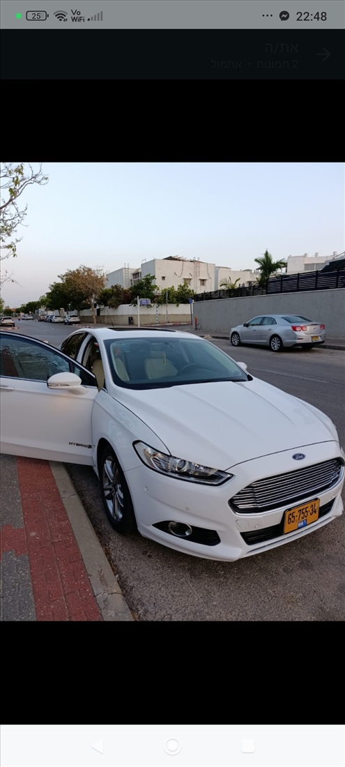 תמונה 1 ,פורד פיוז`ן יד 3 2015 128000 ק"מ