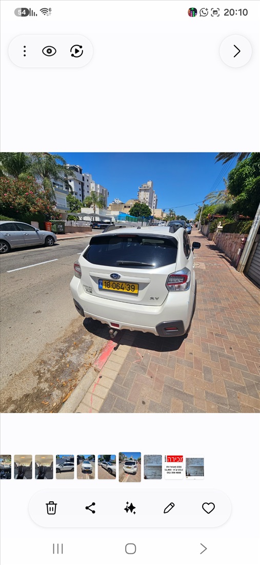 תמונה 2 ,סובארו XV יד 2 2016 153000 ק"מ