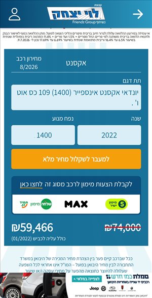 יונדאי אקסנט 2022 יד 2 <br>      