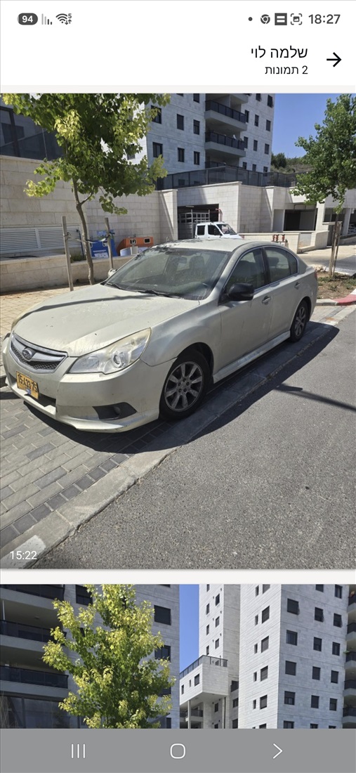 תמונה 1 ,סובארו B4 יד 5 2011 216000 ק"מ