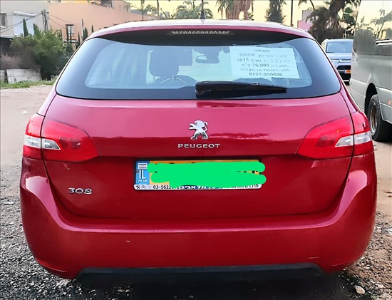 תמונה 3 ,פיג'ו
 308CC יד 2 2015 78000 ק"מ