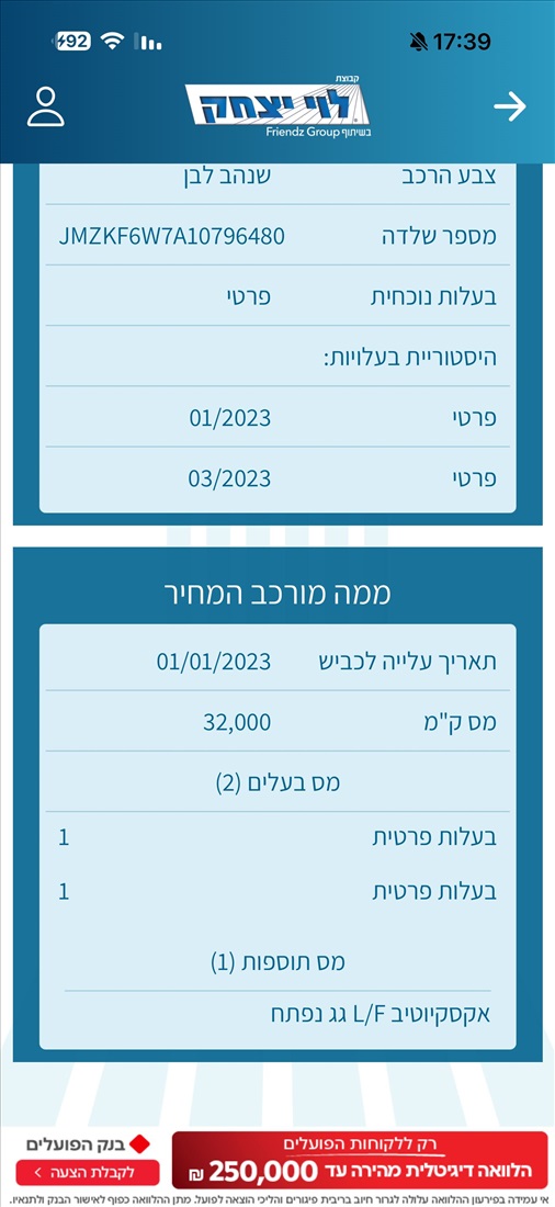תמונה 2 ,מאזדה CX-5 יד 2 2023 32500 ק"מ