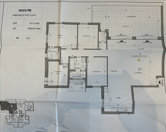 תמונה 1 ,פנטהאוז 5 חדרים להשכרה בקרית מלאכי, הרב מרדכי אליהו, כרמי הנדיב גינדי