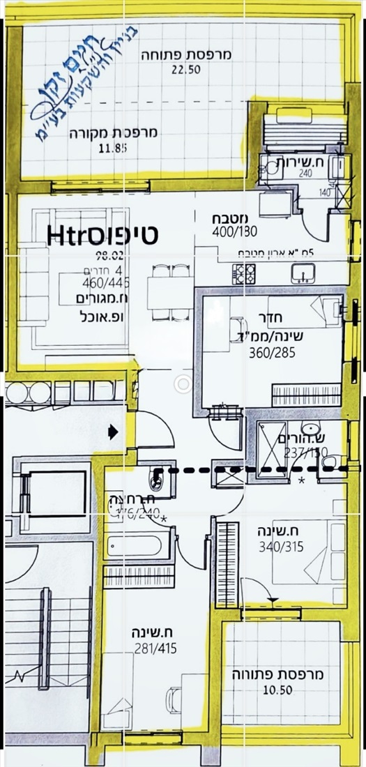מרפסת חדר הורים