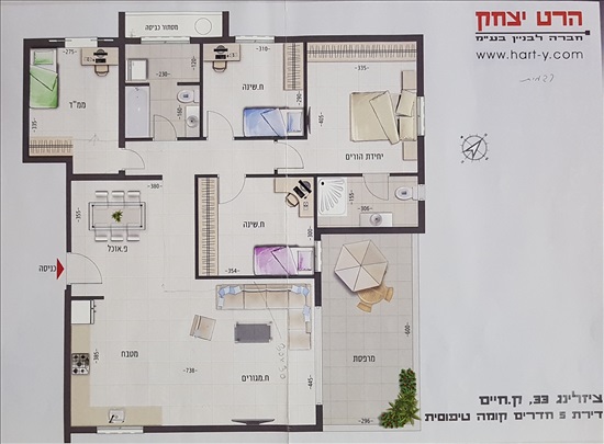 תמונה 4 ,דירה 5 חדרים להשכרה בקרית חיים, ציזלינג, מזרחית