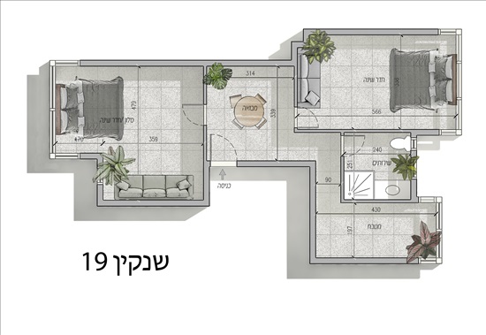 תמונה 5 ,דירה 2.5 חדרים להשכרה בגבעתיים, שיינקין, בורוכוב
