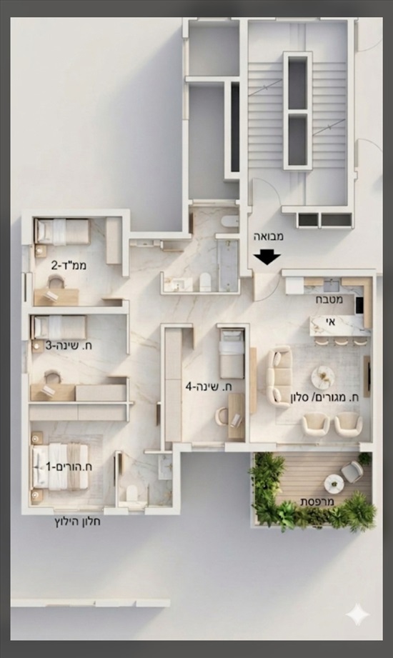 תמונה 11 ,דירה 5 חדרים למכירה בקרית אונו, דרך לוי אשכול, קראון