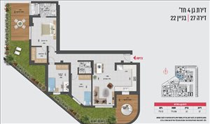 דירת גן, 4 חדרים, אצ''ל 22, חולון  