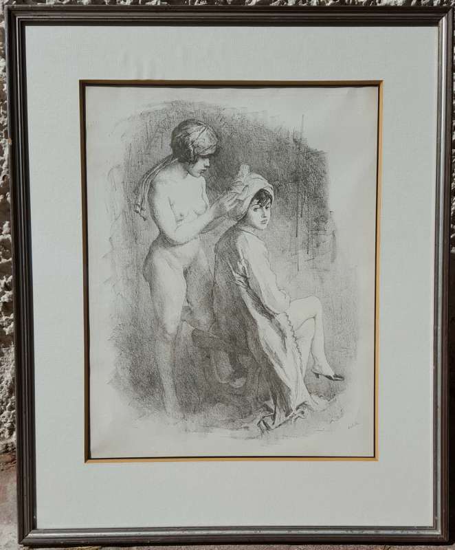 תמונה 1 ,אמיל אורליק ליטוגרפיה שנת 1916 למכירה ברמת גן אומנות  ציורים