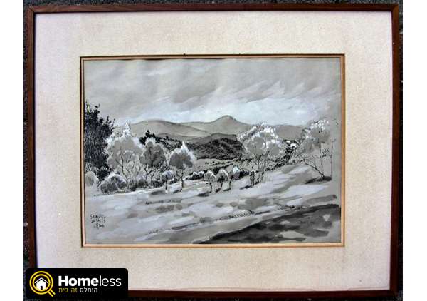 תמונה 1 ,שמואל זולקיס הרי הגליל חתום למכירה ברמת גן אומנות  ציורים