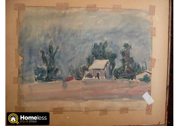 תמונה 4 ,צבי שור ציור צבע מיים דו צדדי למכירה ברמת גן אומנות  ציורים