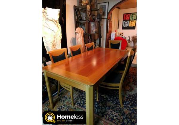 תמונה 1 ,שולחן + 6 כסאות מעץ איכותי למכירה בתל אביב ריהוט  פינת אוכל