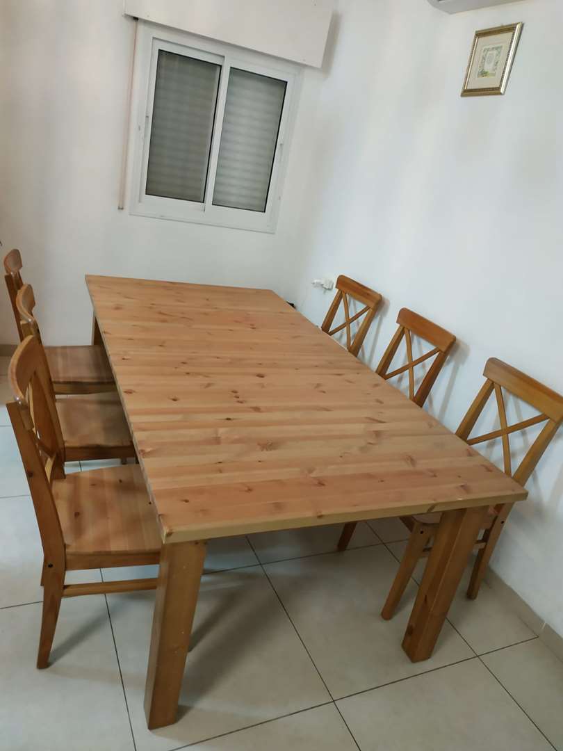 תמונה 2 ,פינת אכול עם שש כסאות למכירה בחיפה ריהוט  פינת אוכל