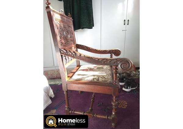 תמונה 3 ,כיסא ממאה-19 בלגי מגולף למכירה בתל אביב ריהוט  ריהוט עתיק