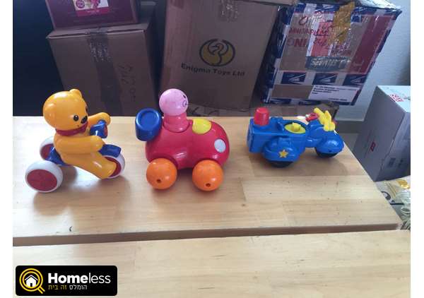 תמונה 2 ,סט של 3 רכבים עם מוזיקה  למכירה בנתניה לתינוק ולילד  משחקים וצעצועים