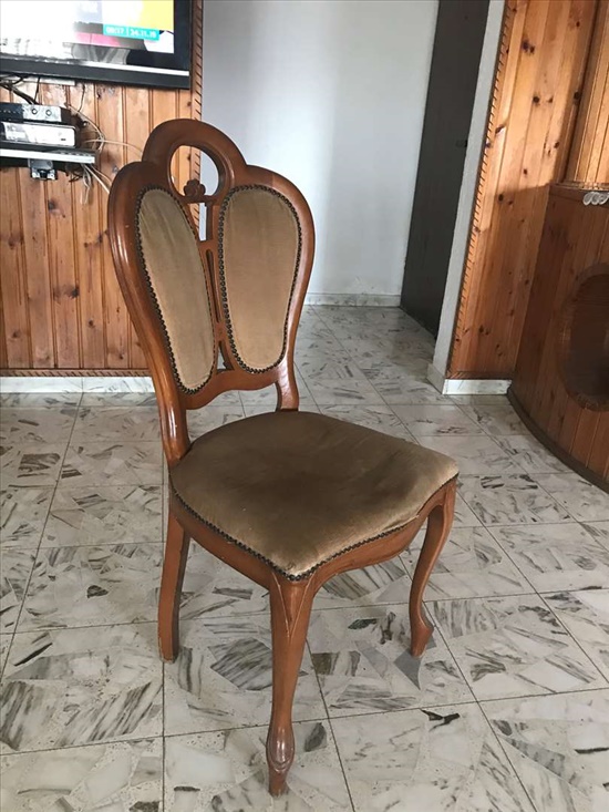 6 כיסאות מפוארים עץ מלא  