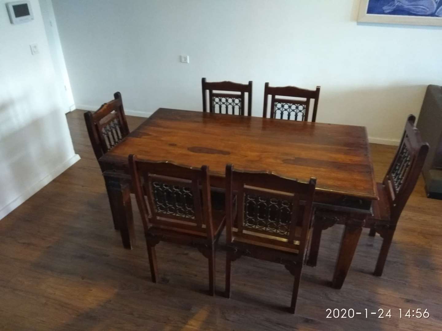 תמונה 4 ,שולחן סיסם הודי+6 כיסאות למכירה בפתח תקווה ריהוט  פינת אוכל