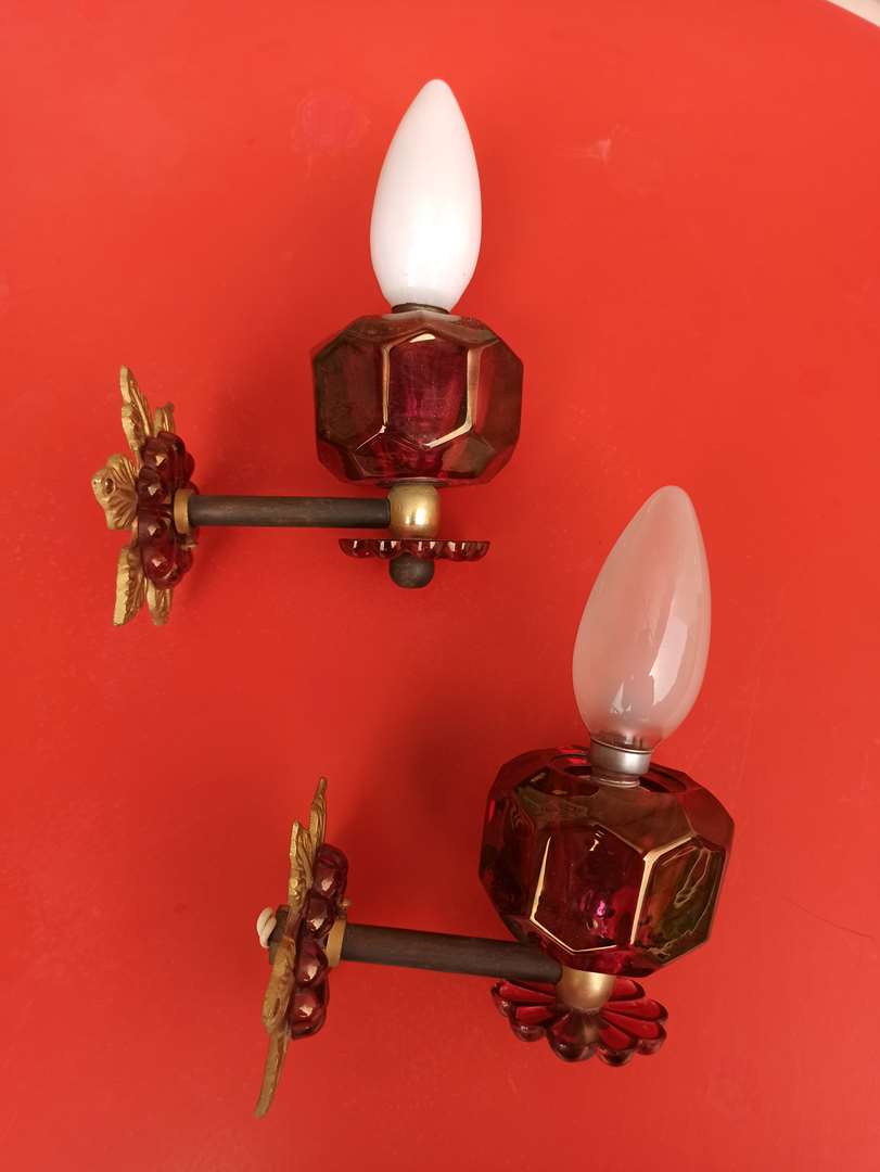 תמונה 3 ,זוג מנורות קיר פמוט וינטאג' למכירה בכפר סבא מוצרי חשמל  תאורה ונברשות