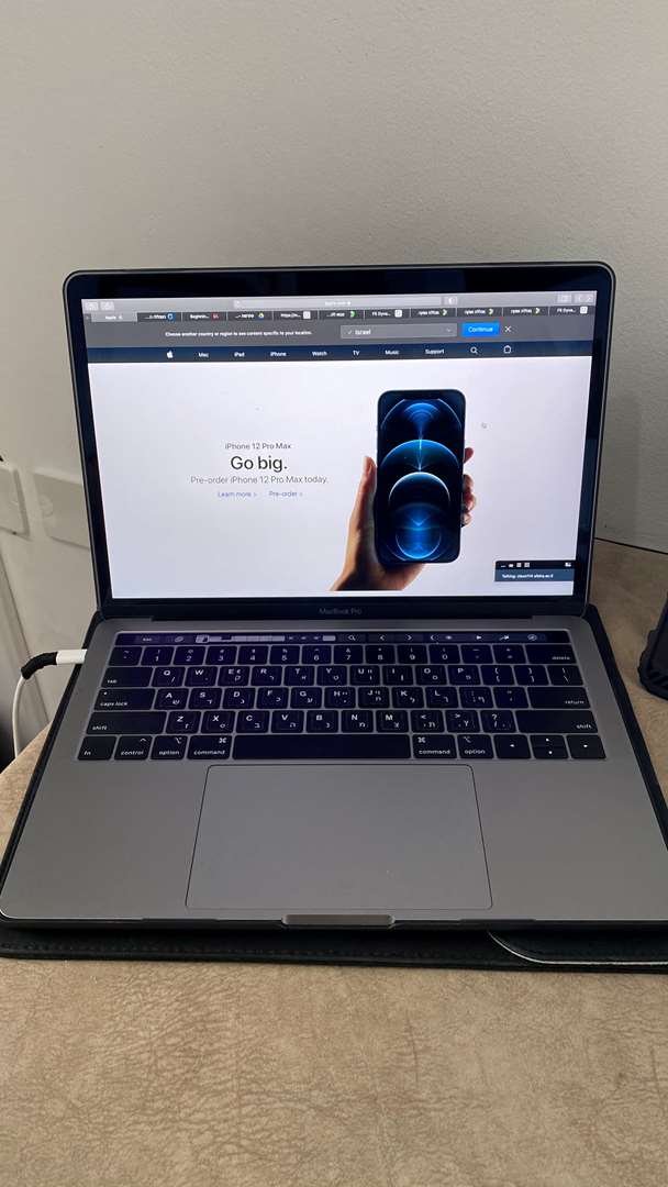 תמונה 4 ,Macbook pro 2019 13.3 למכירה בפתח תקווה מחשבים וציוד נלווה  מחשב נייד