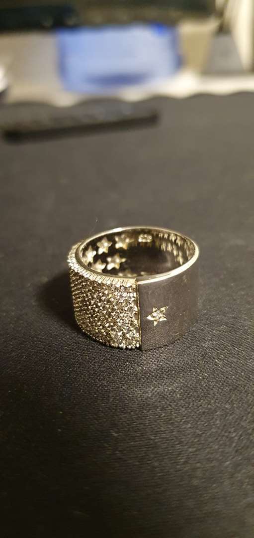 תמונה 1 ,טבעת כסף עם זרקוניות ומגן דוד למכירה בירושלים תכשיטים  טבעות