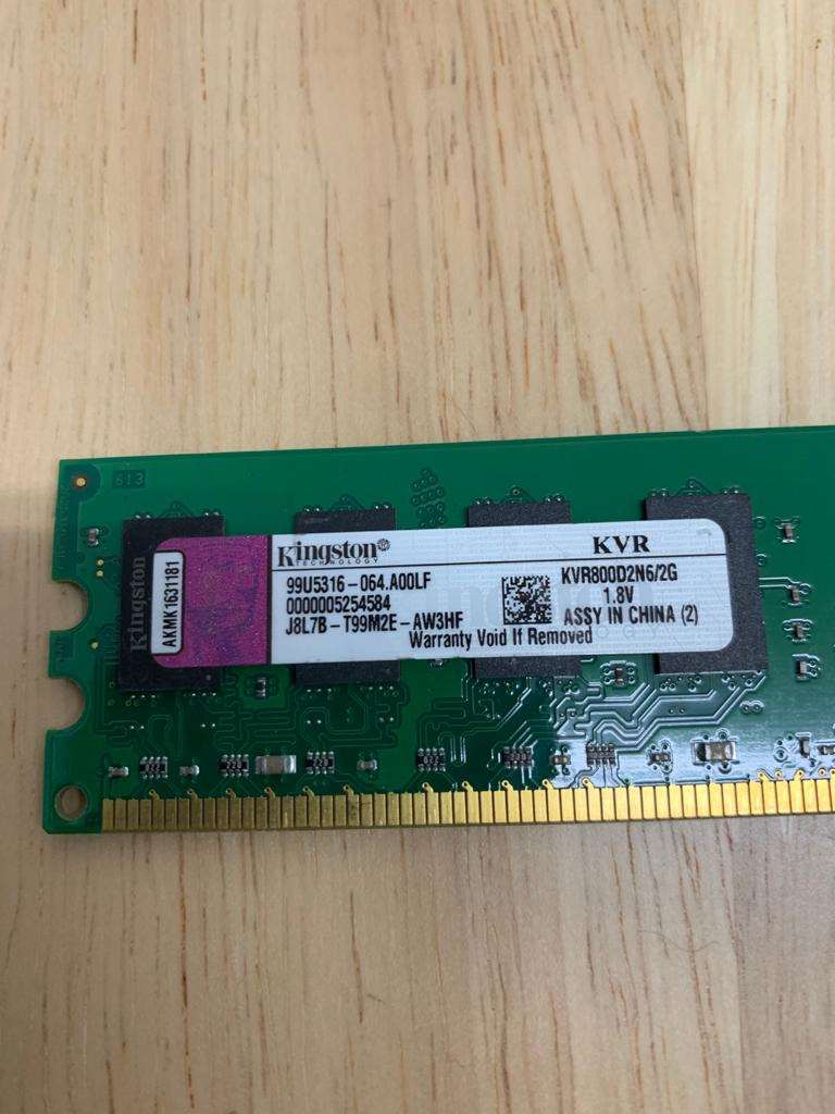תמונה 1 ,כרטיס זיכרון DDR2 בנפח 2GB למכירה במודיעין-מכבים-רעות מחשבים וציוד נלווה  כרטיס זכרון