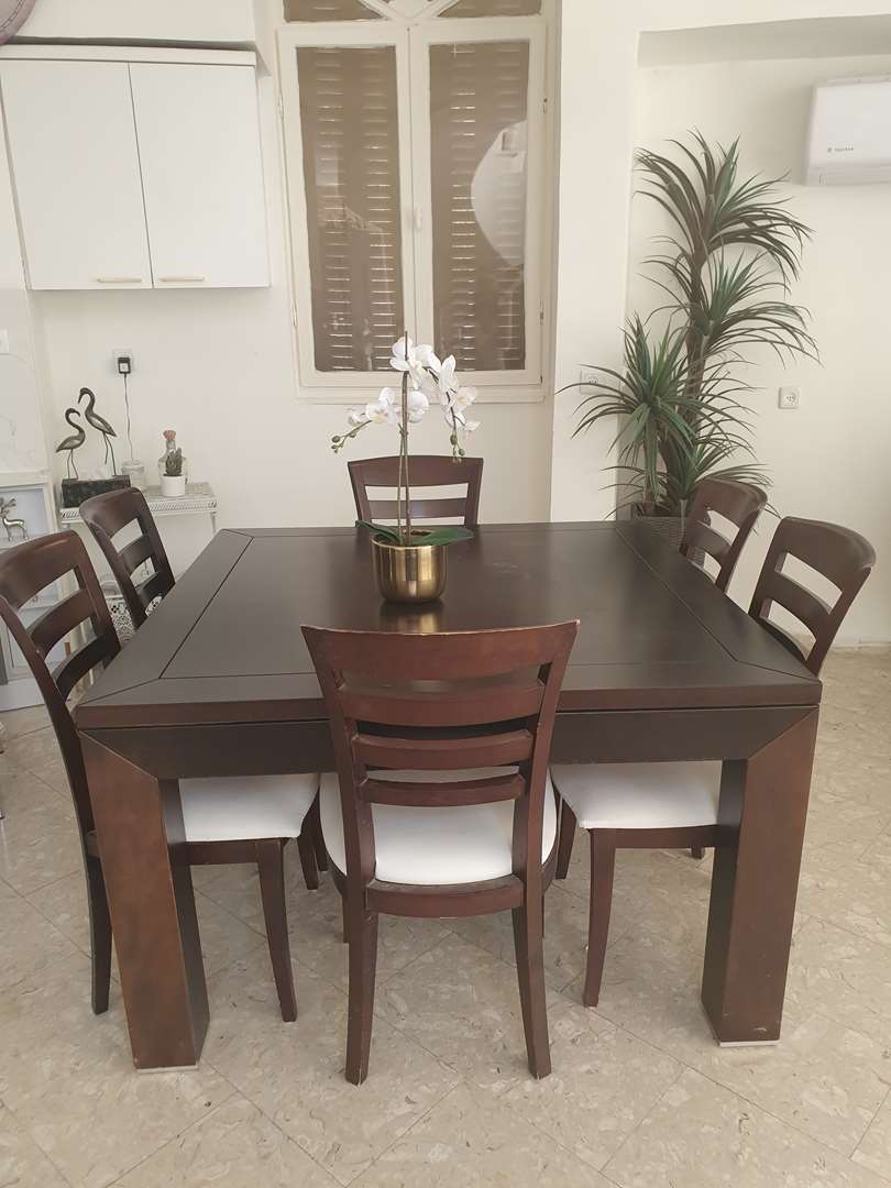 תמונה 1 ,שולחן פינת אוכל ו6 כסאות למכירה בגבעון ריהוט  פינת אוכל