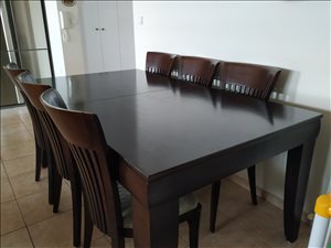 שולחן פינת אוכל+6 כיסאות  