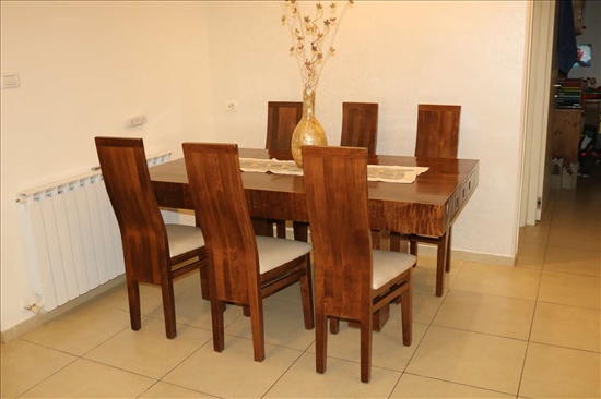 שולחן + 6 כסאות עץ מייפל מלא 